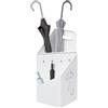 WOLTU Portaombrelli con 4 Ganci e 2 Aree Separate, in Metallo Antiruggine, con Design a Conca e Sorriso, per Corridoio, Ingresso, Bianco