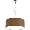 OLUX ILLUMINAZIONE - Lampadario Soggiorno Moderno in Tessuto, Lampadario a Sospensione Ideale per Salotto e tutte le stanze della Casa, Perfetto per Led,Made in Italy(Mod.Roary-Tortora scuro-60cm)