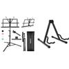 CAHAYA 2-in-1 Leggio Spartiti Musicali & Supporto da Tavolo & TIGER GST7-BK Supporto universale pieghevole per chitarra A-Frame per chitarra elettrica, acustica, classica e basso