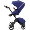 Stokke Xplory X, Royal Blue - Passeggino regolabile per il comfort del bambino e dei genitori - Imbottitura, Imbracatura e cerniera riflettente per una maggiore sicurezza - Si piega facilmente