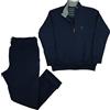 Coveri Tuta Uomo Completa con Tasche Felpata Zip Taglie Forti 3XL XXXXL 5XL 6XL (4XL - Blu)