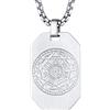 FaithHeart Collana 7 Arcangeli Talismano Collana Uomo Sigillo 7 Arcangeli Michele, Gabriele, Raffaele, Uriel, Barachiel, Jehudiel, Salathiel 55+5 CM Collana Protezione