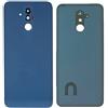 Senza Marchio compatibile per HUAWEI MATE 20 LITE (SNE-LX1 SNE-L21 SNE-AL00) Ricambio Copri Batteria Vetro Posteriore Back REAR Cover Retro Scocca completa biadesivo adesivo + lente obbiettivo CAMERA (Blu)