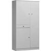 Sarmog Mobile 3 ante e 1 cassetto bianco lucido, 77x147x 34 cm