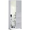 Sarmog Mobile 5 ante bianco con specchio, 83x190x29 cm