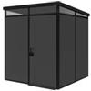ArtPlast Casetta da giardino prefabbricata in pvc e alluminio artplast modulare nero e grigio 2x2 mt