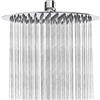 Katezon Soffione Doccia a Pioggia, Katezon Soffione Doccia a Pioggia ad Alto Flusso in Acciaio Inox, Doccia a Cascata per Bagno Montaggio a Parete Universale a Soffitto (25 cm, Cromato)