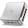 NiPoGi E2 Mini PC W-11 Pro,Ιntel Twin Lake N150 (Defeat Ν95/N100, 6W Solo),16GB DDR4 512GB M.2 SSD Mini Computer Desktop 4K@60Hz Dual Display, HDMI 2.0, DP, Dual WiFi,Micro PC per Scuola, Ufficio