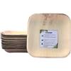 DUAMY Piatti di foglie di palma quadrati usa e getta. 20 piatti biodegradabili 18*18 cm. Stoviglie ecologiche per eventi, matrimoni, compleanni. 100% realizzate con materiali naturali, senza chimiche