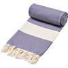 Sowel® Telo mare XXL, 100 x 200 cm, asciugamano da sauna, asciugamano grande, leggero, sottile, asciugamano per hammam, Fouta, pestemal, donna e uomo, 100% cotone, blu navy