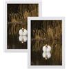 LYYYYX Cornice portafoto in legno, 10 x 15 cm, con perspex set di 2 cornici per certificati, autoportante e montaggio a parete