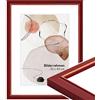 WANDStyle cornice foto legno 13x18 cm, cornici da parete, cornice rustico 18x13 cm, portafoto da parete, cornici foto rosso per appendere e posizionare, Photo Frame H340 - Made in Germany