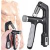 Leikurvo Allenatore per le mani con funzione di conteggio 10 - 100 kg con funzione di conteggio per mano regolabile, impugnatura per avambracci, strumenti per l'allenamento del bilanciere