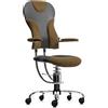Poltrona direzionale SpinaliS Spider, metallo-cromato, a819-marrone-scuro