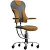 Poltrona direzionale SpinaliS Spider, metallo-cromato, a808-marrone-chiaro