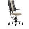 Sedia per pc SpinaliS Hacker, metallo-cromato, r119-beige