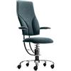 Sedia ufficio ergonomica SpinaliS Navigator, metallo-cromato, d715-grigio