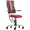 Sedia per pc SpinaliS Hacker, metallo-cromato, r303-rosso