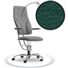 Sedia ufficio ergonomica SpinaliS Navigator, metallo-cromato, r604-verde-scuro