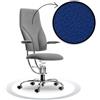 Sedia ufficio ergonomica SpinaliS Navigator, metallo-cromato, r502-blu-savoiaa