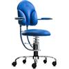 Sedie ortopediche per bambini SpinaliS Basic, Metallo cromato, r502-blu-savoia