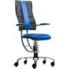 Sedia per pc SpinaliS Hacker, metallo-cromato, r502-blu-savoia