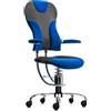 Poltrona direzionale SpinaliS Spider, metallo-cromato, a502-blu-savoia