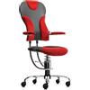 Poltrona direzionale SpinaliS Spider, metallo-cromato, a302-rosso