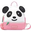 Uposao Zaino per Bambini, Borsa da Scuola per Bambini Ragazza Ragazzo Modello Panda Zaino in Pelle Borsa per Animali da Scuola Materna Zaini per Bambini in età prescolare per Ragazza Ragazzo