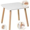 PlayPals Furniture Kindertisch aus Holz - Naturmöbel für Kinder, 50 x 50 x 47 cm, Kindertisch ab 3,4,5,6,7 Jahren, Kinderzimmermöbel
