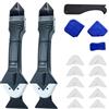 BORISCA 16 Pezzi Strumento di Sigillante Kit, Togli Silicone Angolare con Grout Remove, Calafataggio Raschietto in Silicone con Strumenti, Spatola per Silicone Raschietto per Finestra, Cucina