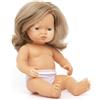 Miniland Doll 15'' Caucasian Girl with Vitiligo (Polybag) - Made in Spain, Anatomically Correct, Inclusion, Quality Toy