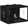 Easycomfort Terrario per Tartarughe di Terra e Rettili con Termometro 18-34?, 60x40x40.5 cm, Nero