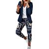 HAOLEI Completo Donna Elegante Offerte Lampo Tailleur Blazer Completa Completo Tailleur Pantaloni e Giacca Taglie Forti da Cerimonia Tailleur Pantalone Estivo Curvy Ufficio e Lavoro Tuta Due Pezzi