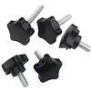 BOZONLI 5 pezzi M8×20mm Vite a testa zigrinata, pomello zigrinato in plastica con pomello a testa zigrinata