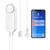 Mengshen Rilevatore di perdite d'acqua e livello dell'acqua WiFi, 2 in 1 Tuya Monitoraggio allarme APP volume forte con linea di rilevamento di 6,5 piedi per acquario serbatoio di pesce nuoto