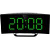 Lancoon Sveglia Elettronica, LED Schermo Curvo con Temperatura Specchio Funzione Snooze Porta di Ricarica Supporto Batteria Colorata per Casa Camera da Letto
