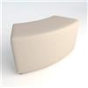 GIODIARREDA Pouf Ecopelle Ignifugo Curvo 45. H 46 Bianco Per Ambienti Scolastici Innovativi