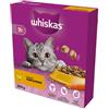 WHISKAS Senior 800g cibo secco con delizioso pollo per gatti anziani