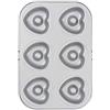 Decora 0070037 Stampo Amore 6 Ciambelle Cuore Ø 7,5 Cm Antiaderente