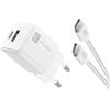 cellularline - Multipower 30W Kit - Caricabatterie da Rete 30W + Cavo USB-C to USB-C 3A da 100cm Incluso - per Smartphone, Tablet e Laptop - Bianco