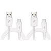 Novago Cavo Micro USB Universale per Samsung J6 S7 S6 S5 J3 J5 A3 2016 A5 2016 A7, Note 3/4/5, Xiaomi, Sony Z5, Sony X, Huawei P9 Lite, P8 Lite, P10 Lite P Smartphone (1+3 M, Bianco)