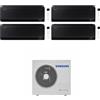 Samsung CONDIZIONATORE SAMSUNG QUADRI SPLIT WINDFREE BLACK 7000+7000+7000+9000 BTU WIFI INVERTER AJ100TXJ5KG/EU A++