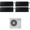 Samsung CONDIZIONATORE SAMSUNG QUADRI SPLIT WINDFREE BLACK 7000+7000+9000+9000 BTU WIFI INVERTER AJ100TXJ5KG/EU A++