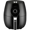 DCG FR3505 - Friggitrice ad aria 5,2 L, 1500 W, Termostato regolabile, Timer 30 min, Cestello antiaderente, Nero