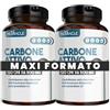 Nutracle Carbone Attivo Vegetale 120 compresse da 500mg - Integratore contro Gonfiore Addominale e Gas Intestinale Flatulenza per Uomo e Donna - Made in Italy (120 unità (Confezione da 2))