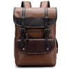FANDARE Uomo Donna Zaino PU Zainetto per 14 Pollici PC Impermeabile Borsa da scuola Ragazza Ragazzo Borsetta Universitaria Daypack Cachi