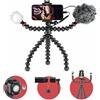 JOBY GorillaPod Mobile Vlogging Kit (Smartphone Support, Wavo Mobile Microphone, Beamo Mini Led Light), Flexible Tripod with Light, Vlogging,Streaming
