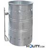 Cestino arredo urbano con staffa h33702