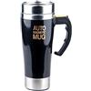 Mengshen Tazza con Miscelatore/AUTO Magnetic Mug 450ml Double Layer Stainless Steel Self Stirring Magnet Coffee Cup for Travel Office, A008M Black